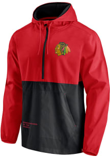 Chicago Blackhawks Mens Red Woven Anorak Pullover Jackets