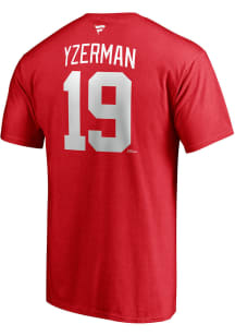 Steve Yzerman Detroit Red Wings Red Authentic Stack Short Sleeve Player T Shirt