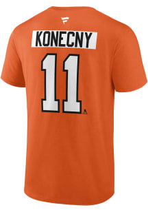 Travis Konecny Philadelphia Flyers Orange Authentic Stack Short Sleeve Player T Shirt