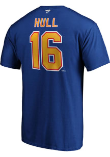 Brett Hull St Louis Blues Blue Authentic Stack Short Sleeve Player T Shirt