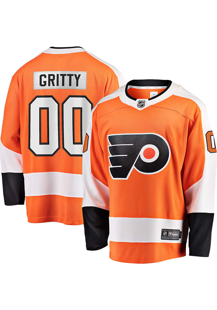 Gritty Philadelphia Flyers Mens Orange Breakaway Hockey Jersey