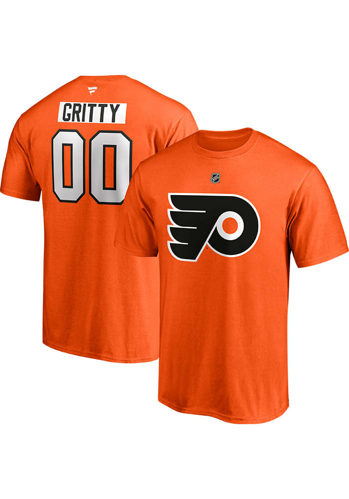 Philadelphia Flyers Men Medium Short Sleeve Screened "GRITTY" T- shirt C1 3246