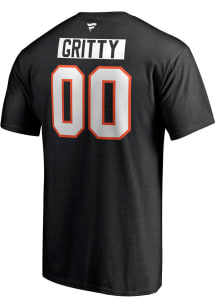 Gritty Philadelphia Flyers Black Authentic Stack Short Sleeve Player T Shirt