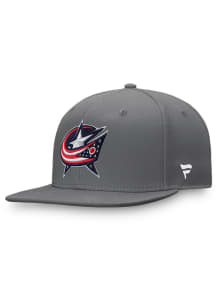 Columbus Blue Jackets Mens Charcoal Core Fitted Hat
