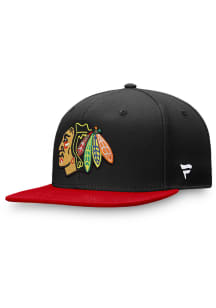 Chicago Blackhawks Mens Black 2T Core Fitted Hat