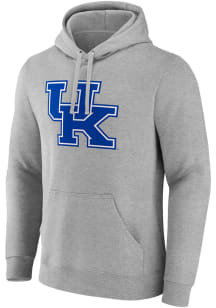Kentucky Wildcats Mens Grey Primary Logo Long Sleeve Hoodie