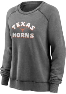Texas Longhorns Womens Grey True Classic Washed Crew Sweatshirt