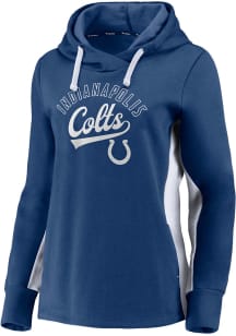 Indianapolis Colts Womens Blue Cross Over Hooded Sweatshirt