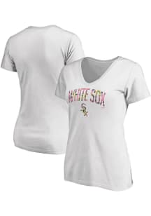 Chicago White Sox Womens White Home Is Where Short Sleeve T-Shirt