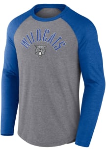 Kentucky Wildcats Charcoal Triblend Rough N Tough Raglan Long Sleeve Fashion T Shirt