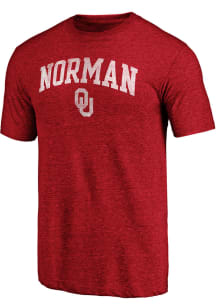 Oklahoma Sooners Crimson Arched City Triblend Short Sleeve Fashion T Shirt