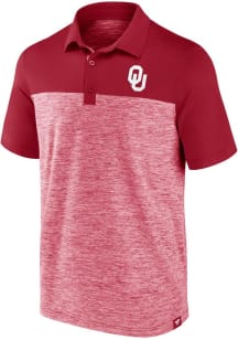 Oklahoma Sooners Mens Crimson Iconic Brushed Poly Short Sleeve Polo