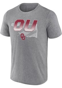 Oklahoma Sooners Charcoal Iconic Long Strides Short Sleeve T Shirt