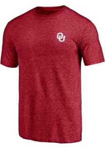 Oklahoma Sooners Crimson Triblend Poll Position Short Sleeve Fashion T Shirt