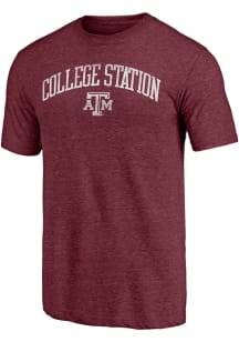 Texas A&amp;M Aggies Maroon Arched City Triblend Short Sleeve Fashion T Shirt