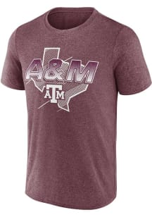 Texas A&amp;M Aggies Maroon Iconic Long Strides Short Sleeve T Shirt