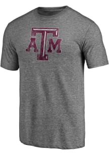 Texas A&amp;M Aggies Charcoal Primary Triblend Short Sleeve Fashion T Shirt