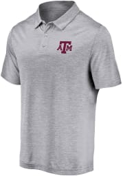 Texas A&M Aggies Mens Grey Striated Short Sleeve Polo