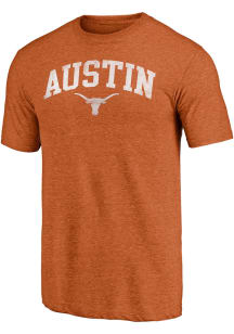 Texas Longhorns Burnt Orange Arched City Triblend Short Sleeve Fashion T Shirt