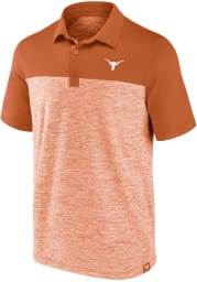 Texas Longhorns Mens Burnt Orange Iconic Brushed Poly Short Sleeve Polo