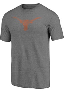 Texas Longhorns Grey Primary Triblend Short Sleeve Fashion T Shirt