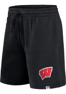Wisconsin Badgers Mens Black Classics Lounge Shorts