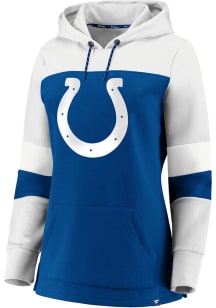 Indianapolis Colts Womens Blue Iconic Fleece Hooded Sweatshirt