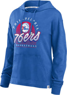 Philadelphia 76ers Womens Blue Full Steam Hooded Sweatshirt