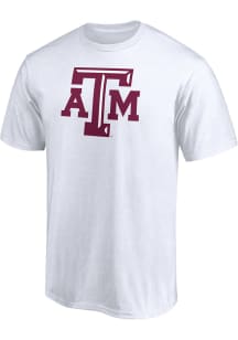 Texas A&amp;M Aggies White Primary Team Logo Short Sleeve T Shirt