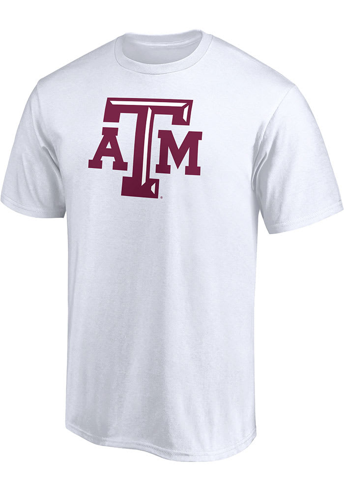 Texas A&M Aggies White Primary Team Logo Short Sleeve T Shirt