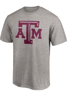 Texas A&amp;M Aggies Grey Primary Team Logo Short Sleeve T Shirt