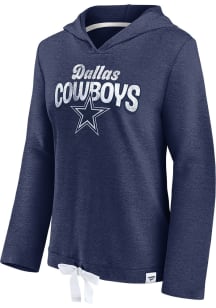 Dallas Cowboys Womens Navy Blue First Team Hooded Sweatshirt