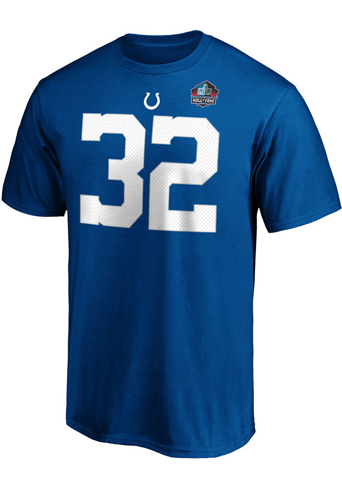 Edgerrin James Indianapolis Colts Fanatics Branded 2020 Pro Football Hall of Fame Logo Inductee Retired Player Name & Number T-Shirt - Royal