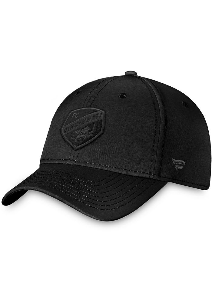 FC Cincinnati Mens Black Tonal True Classic Structured Flex Hat