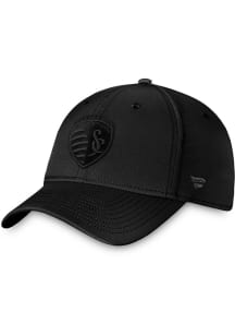 Sporting Kansas City Mens Black Tonal True Classic Structured Flex Hat