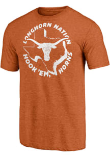 Texas Longhorns Burnt Orange Favorite Spot Triblend Short Sleeve Fashion T Shirt