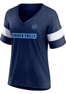 Philadelphia Union Womens Blue Iconic Short Sleeve T-Shirt