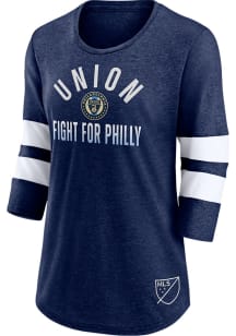 Philadelphia Union Womens Blue Iconic LS Tee