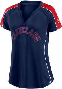 Cleveland Guardians Womens Classic Fashion Baseball Jersey - Navy Blue