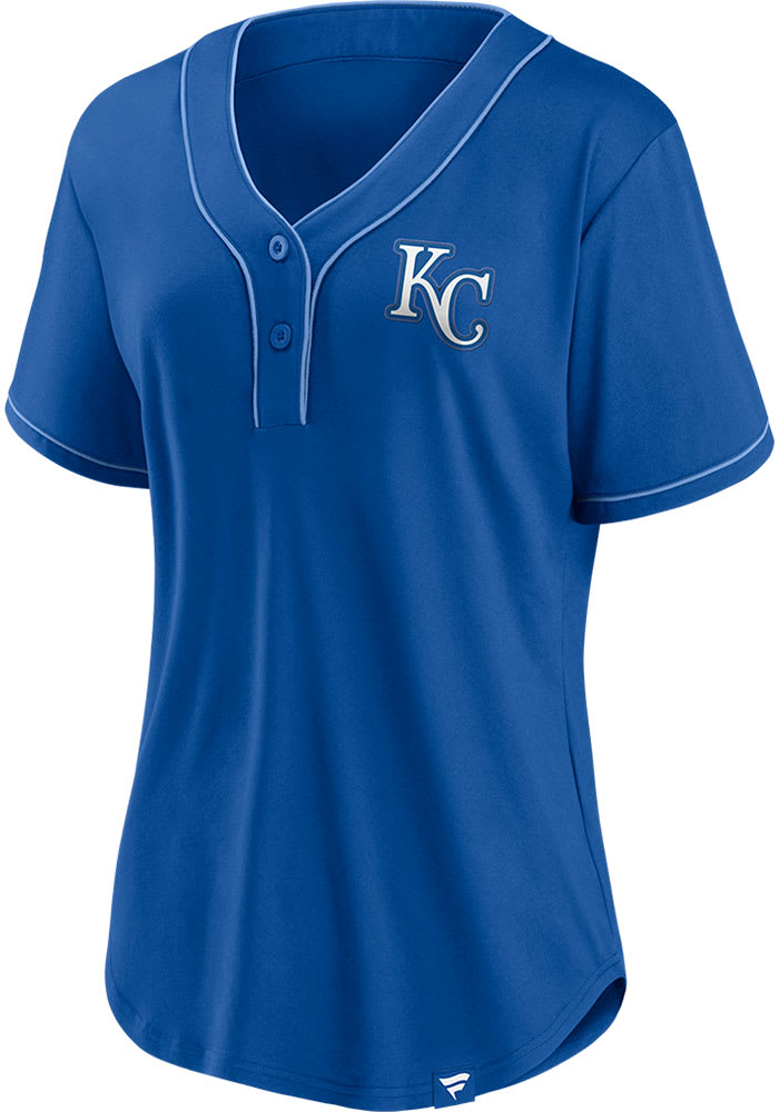 Kansas City Royals Womens Iconic League Diva Fashion Baseball Jersey - Blue