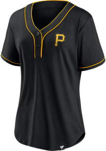 Pittsburgh Pirates Womens Iconic Fashion Baseball Jersey - Black