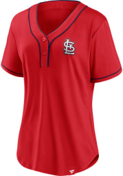 St Louis Cardinals Womens Iconic Fashion Baseball Jersey - Red