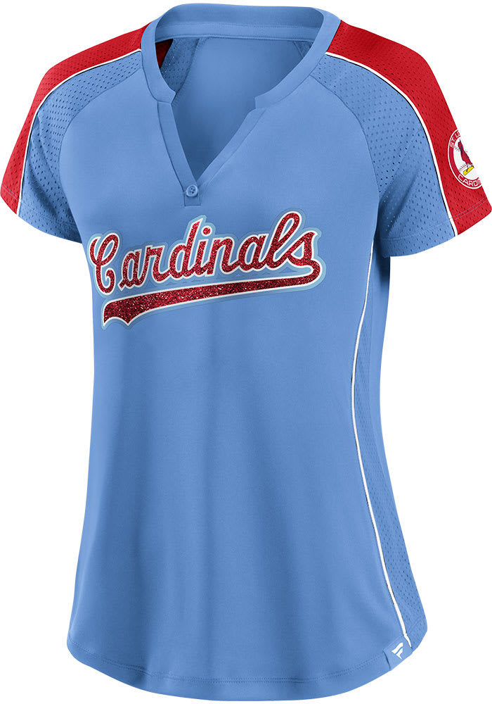 St Louis Cardinals Womens Classic Fashion Baseball Jersey - Light Blue