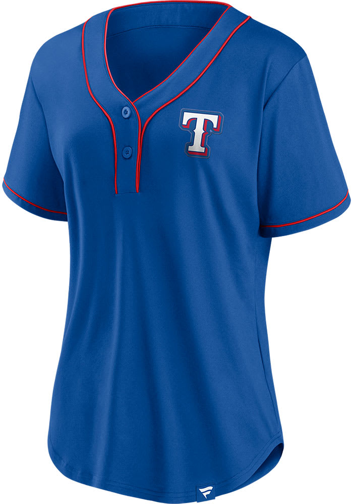 Texas Rangers Womens Iconic Fashion Baseball Jersey - Blue
