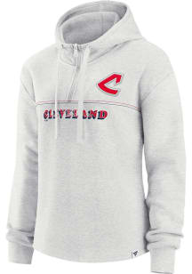 Cleveland Indians Womens Oatmeal Classic Hooded Sweatshirt