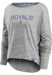 Kansas City Royals Womens Grey Iconic LS Tee