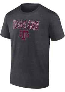 Texas A&amp;M Aggies Charcoal Team Lockup Short Sleeve T Shirt