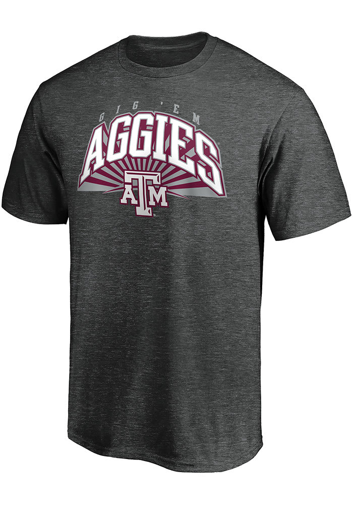 Texas A&M Aggies Charcoal Team Adrenaline Short Sleeve T Shirt