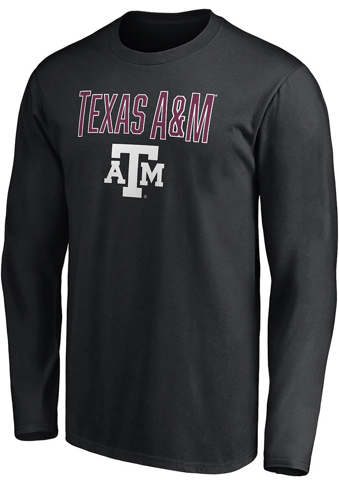 Texas A&M Aggies Black Team Lockup Long Sleeve T Shirt
