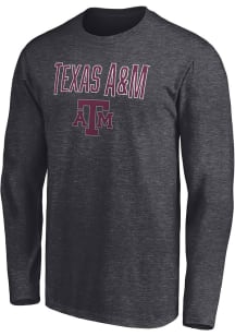 Texas A&amp;M Aggies Charcoal Team Lockup Long Sleeve T Shirt
